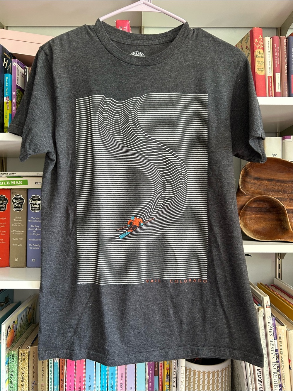 Vail Colorado Ski Graphic Tee - Charcoal